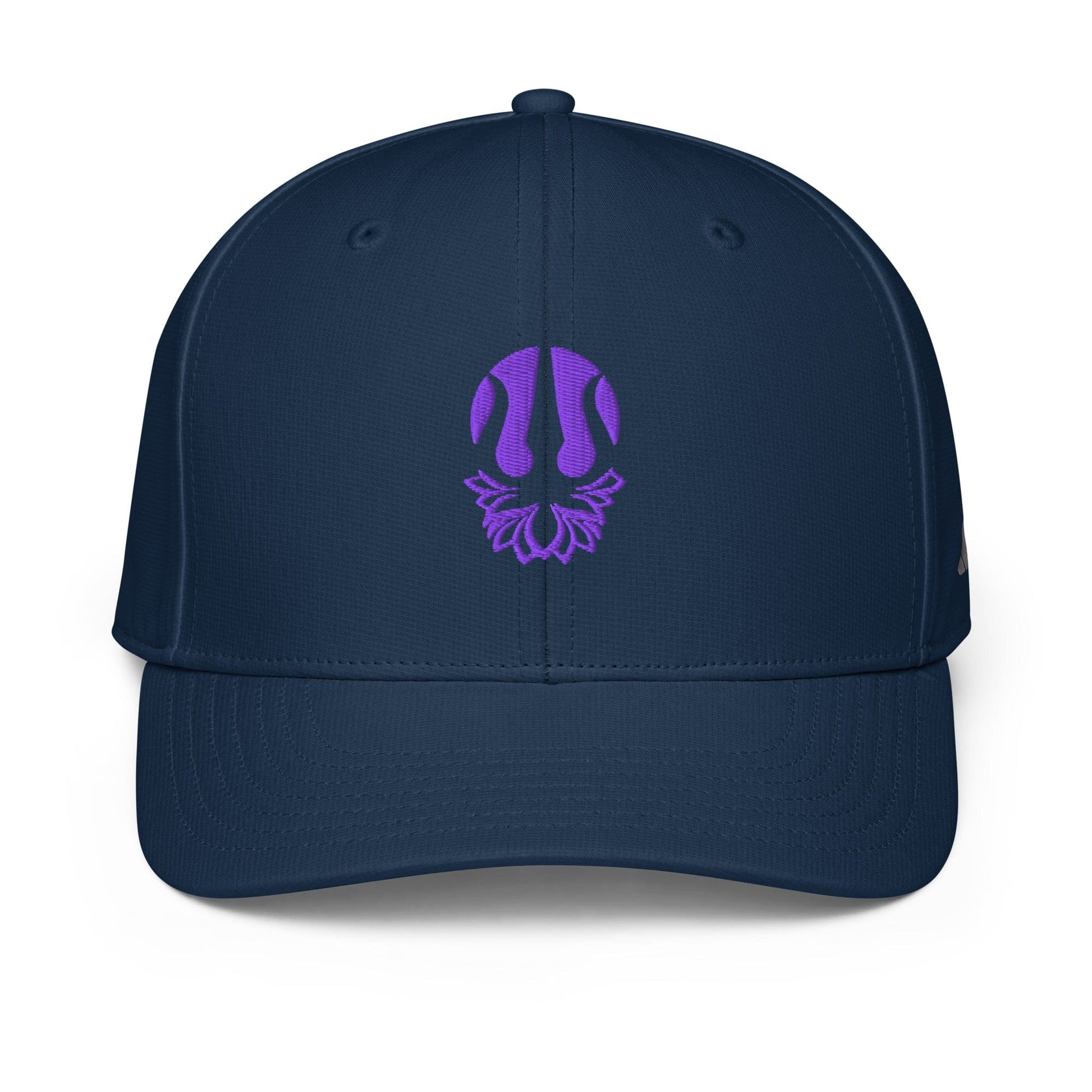 Krishna Trident Yoga Lotus flower Embroidered Adidas performance Cap Collegiate Navy