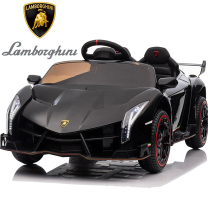 Lamborghini Veneno Electric Ride 12V Battery Powered Sports Car Toy Black