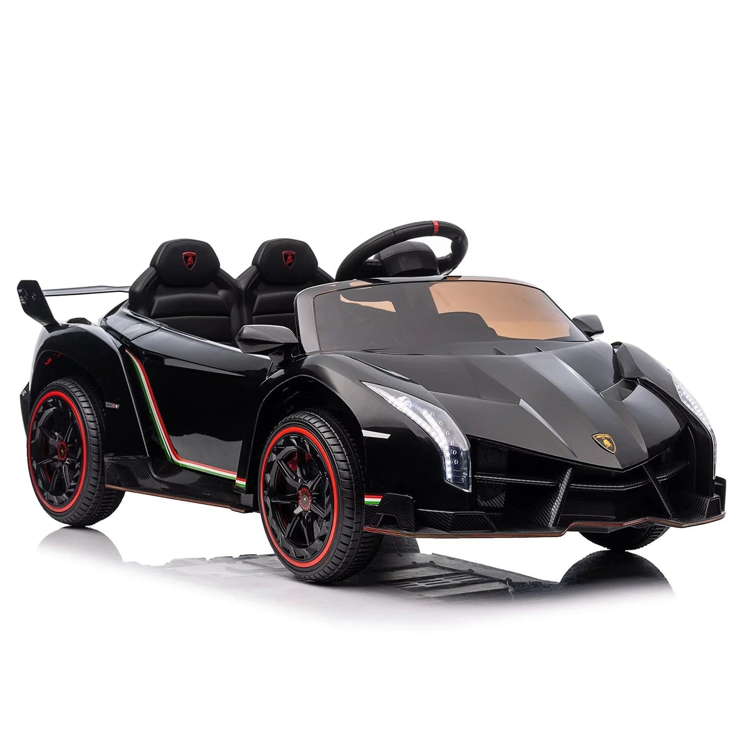 Lamborghini Veneno Electric Ride 12V Battery Powered Sports Car Toy Black