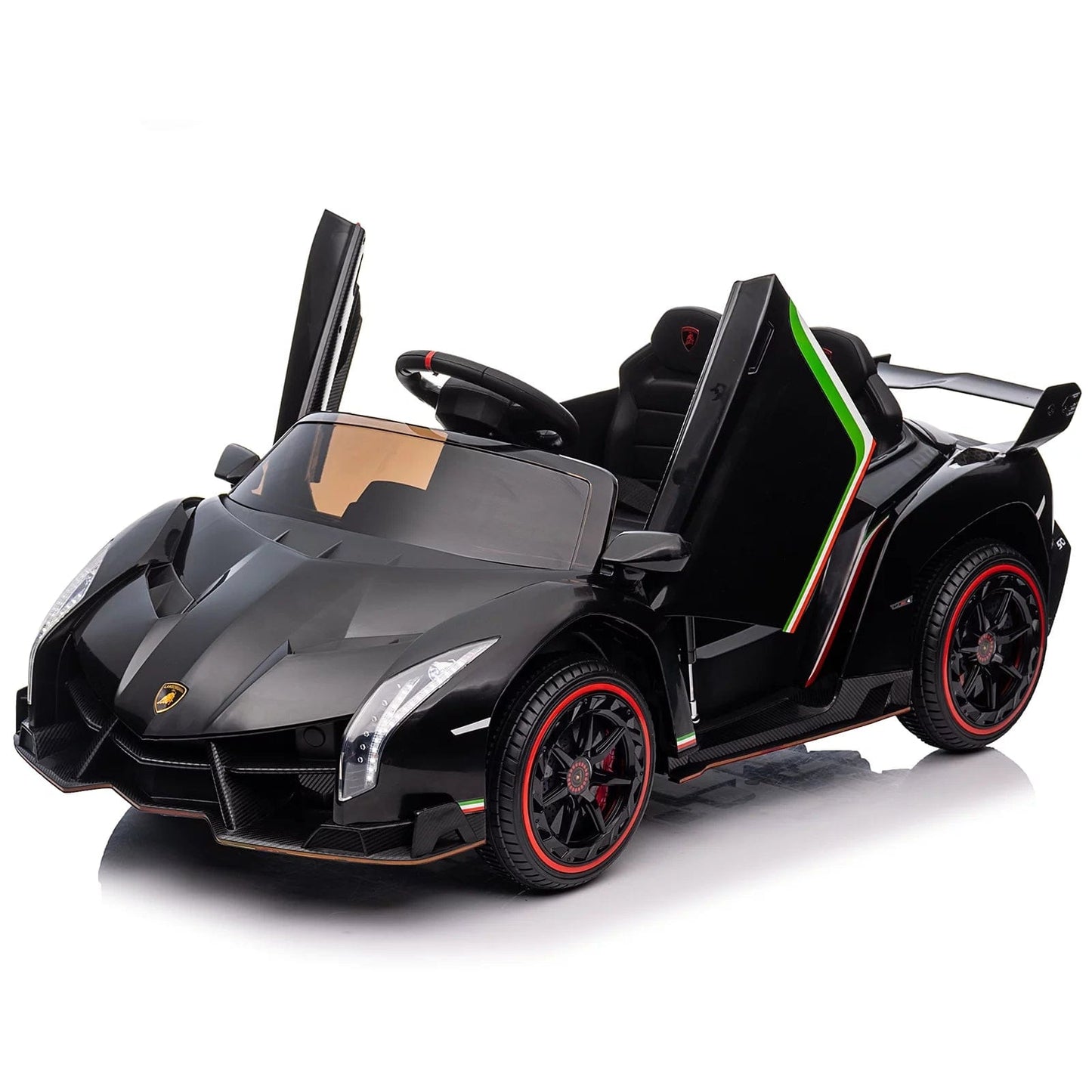 Lamborghini Veneno Electric Ride 12V Battery Powered Sports Car Toy Black