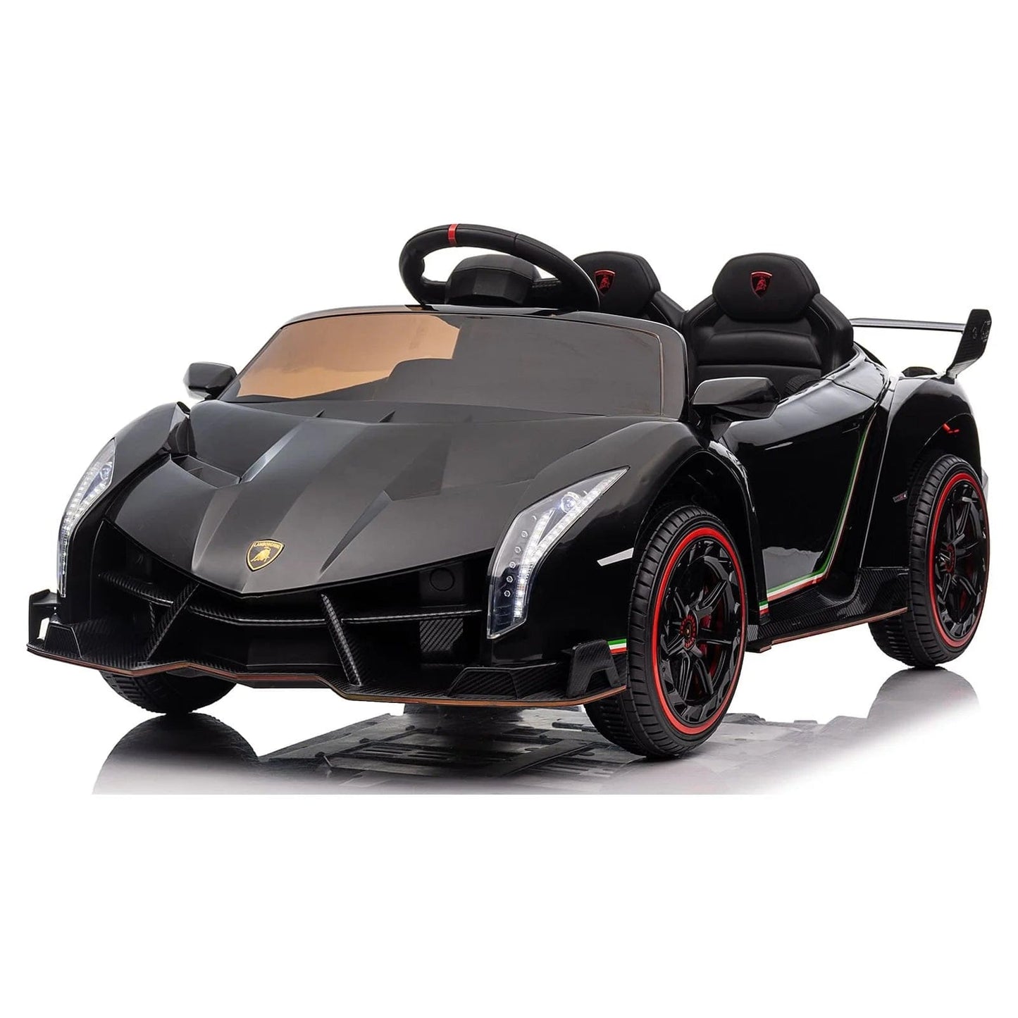 Lamborghini Veneno Electric Ride 12V Battery Powered Sports Car Toy Black