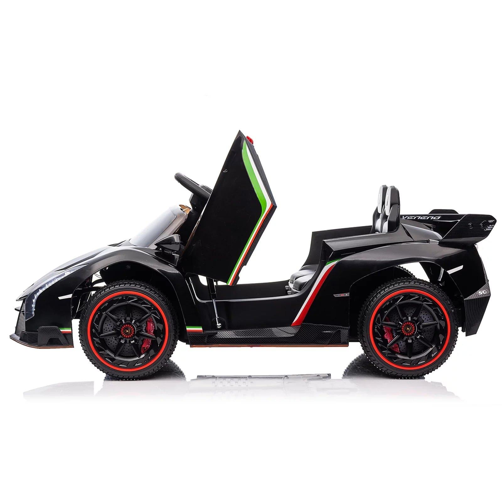 Lamborghini Veneno Electric Ride 12V Battery Powered Sports Car Toy Black