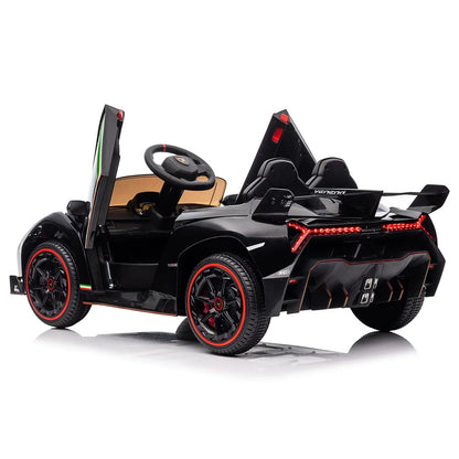 Lamborghini Veneno Electric Ride 12V Battery Powered Sports Car Toy Black