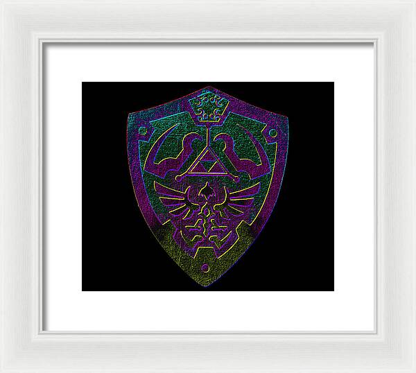 Link shield Gamer Gift - Framed Print
