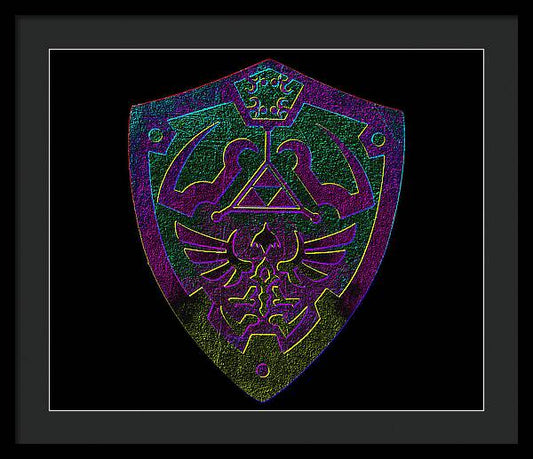 Link shield Gamer Gift - Framed Print