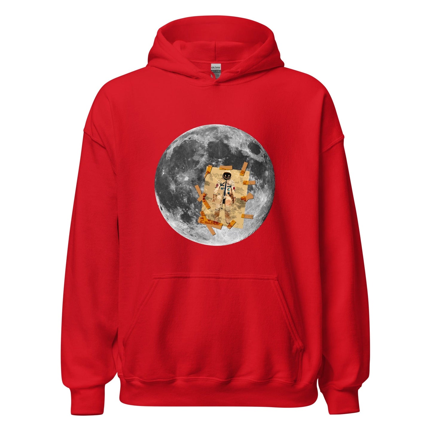 Man on the Moon Hoodie Red / S