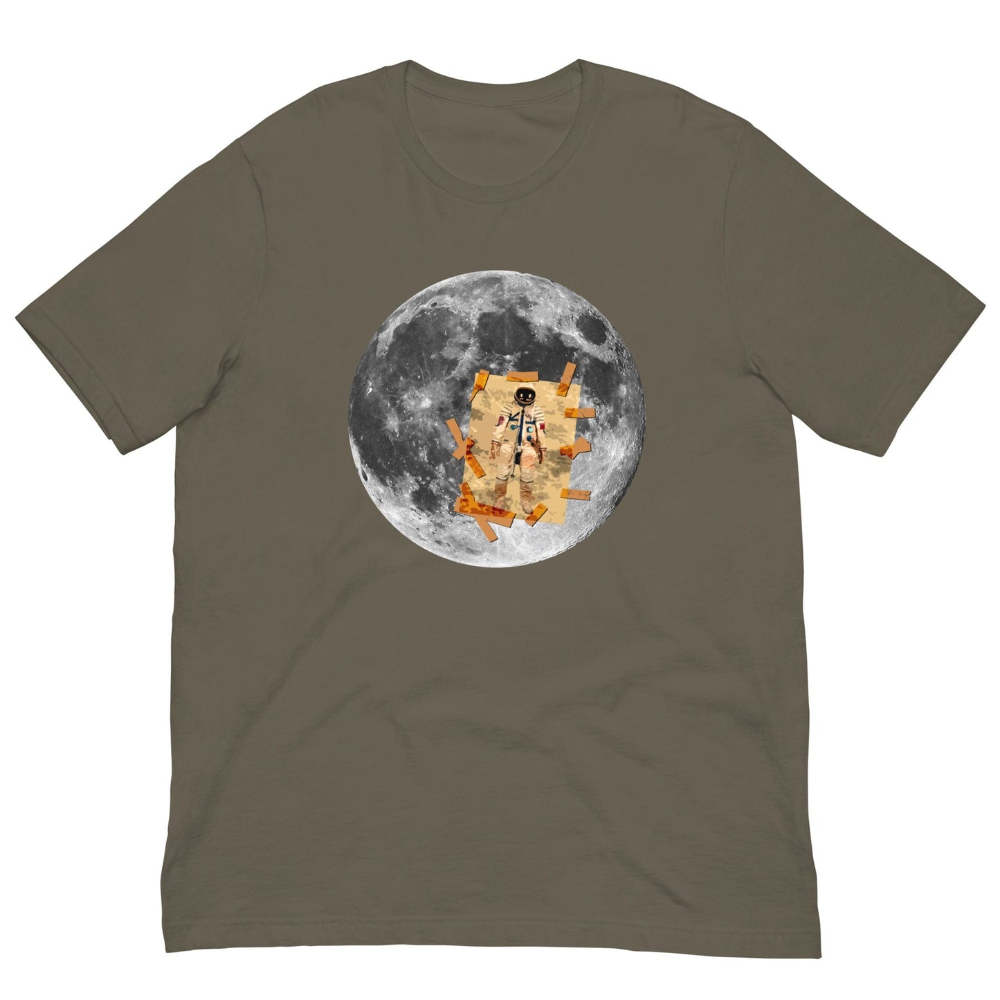 Man on the Moon T-shirt Army / S