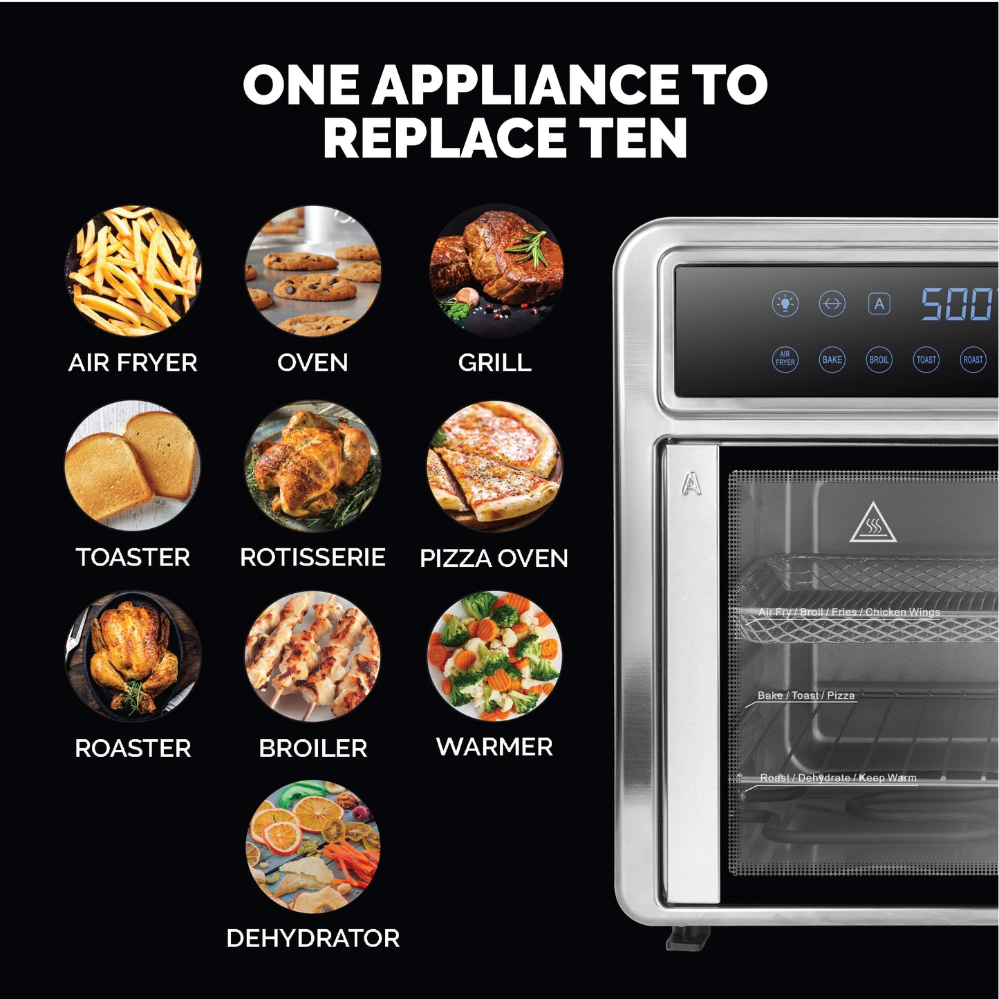 MAXX® 26 Quart Flex Trio Air Fryer Oven