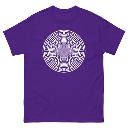 Meander Greek Symbol T-Shirt Purple / S