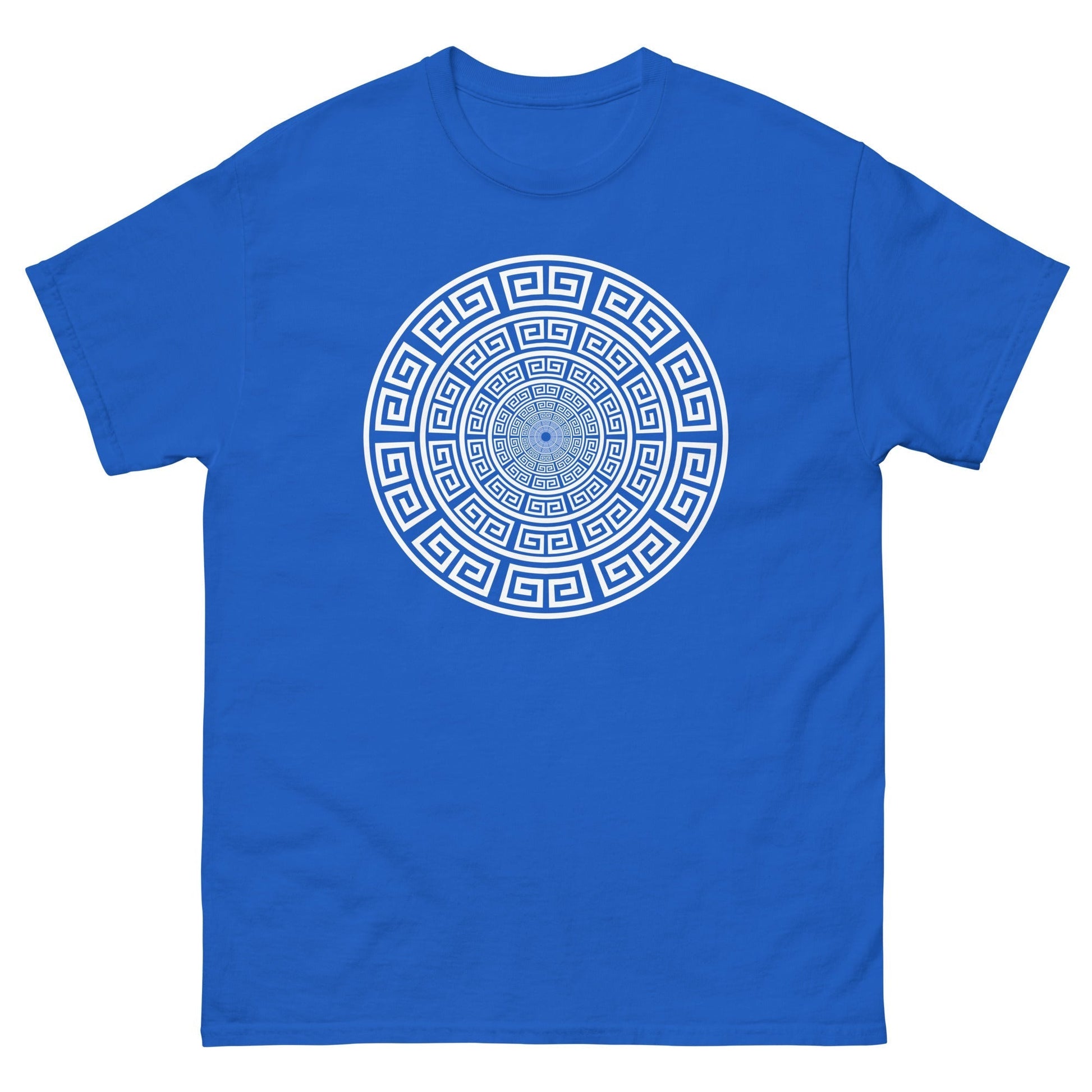 Meander Greek Symbol T-Shirt Royal / S