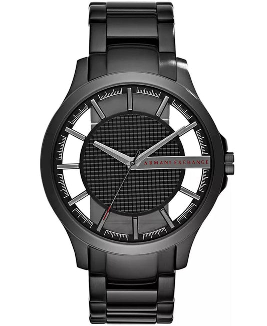 Men'S Black Stainless Steel Bracelet Watch, 46Mm Black