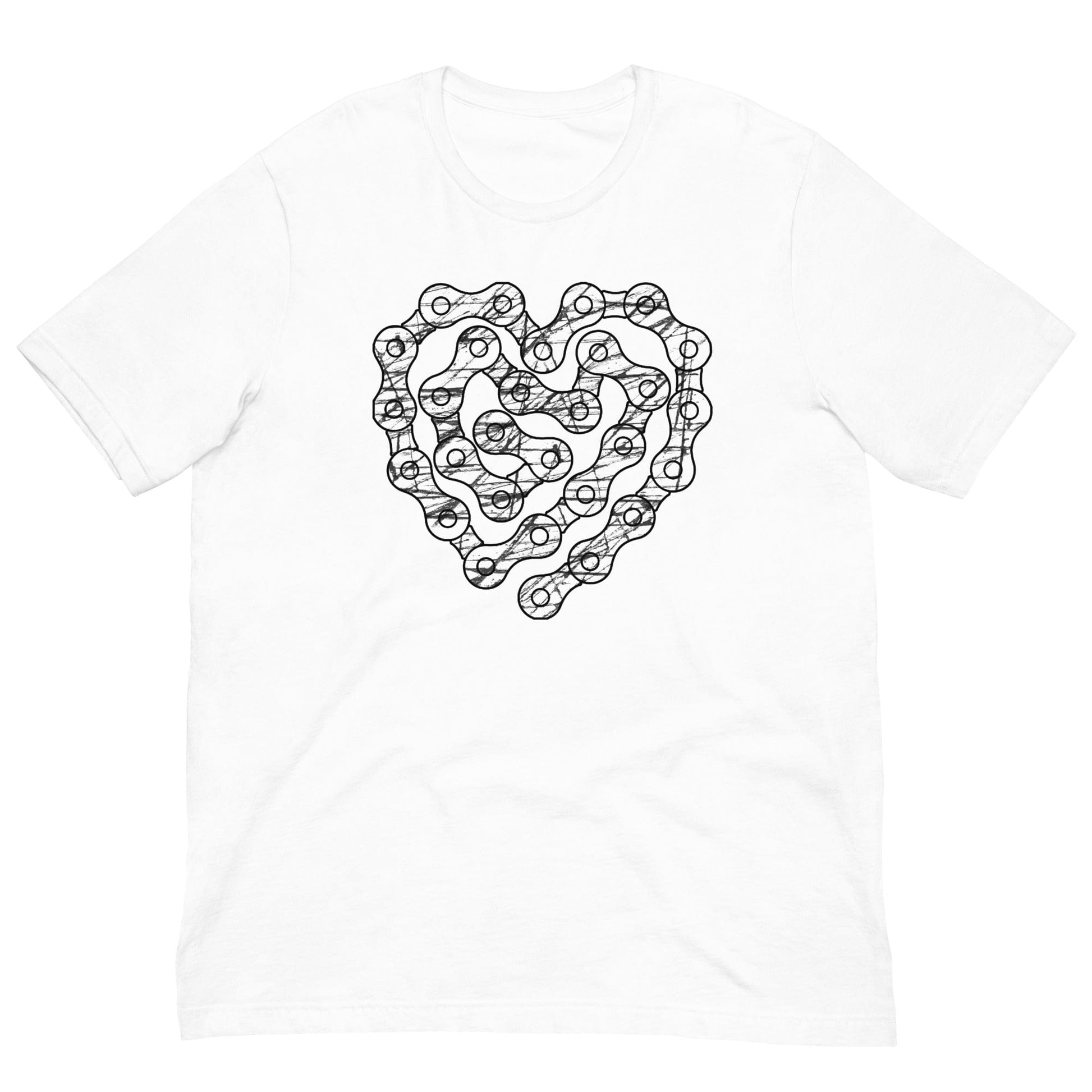 Motorcycle Chain Biker T-shirt White / XS
