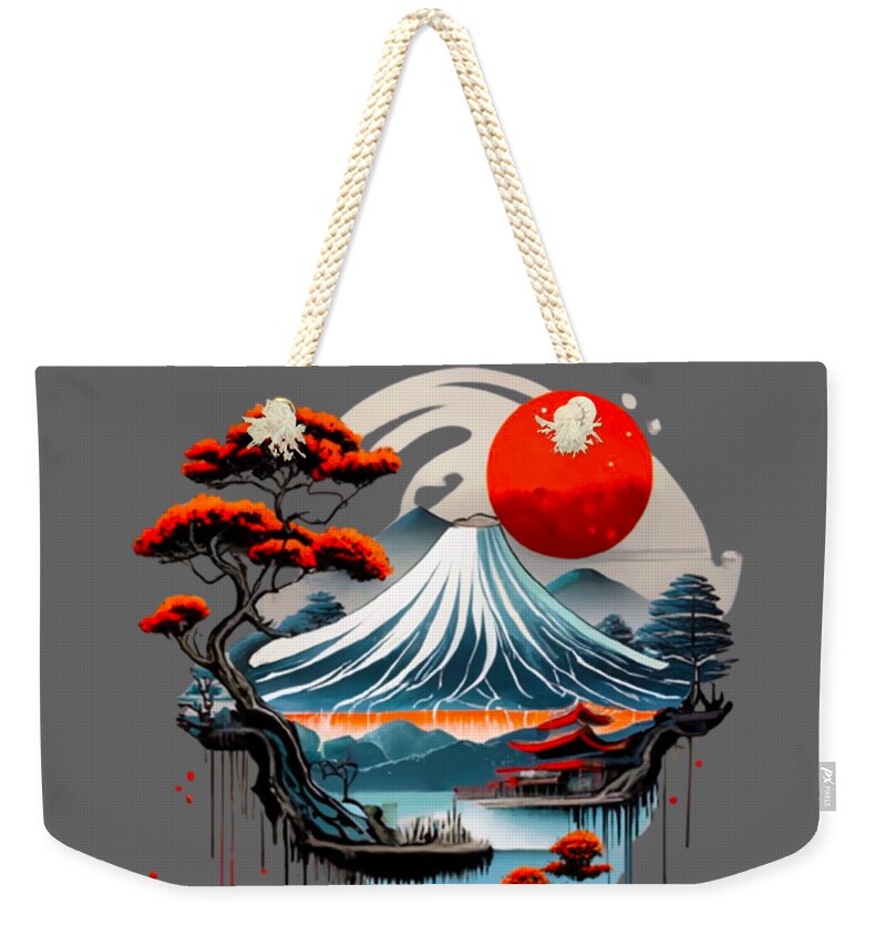 Mount Fuji Japanese Landscape - Weekender Tote Bag