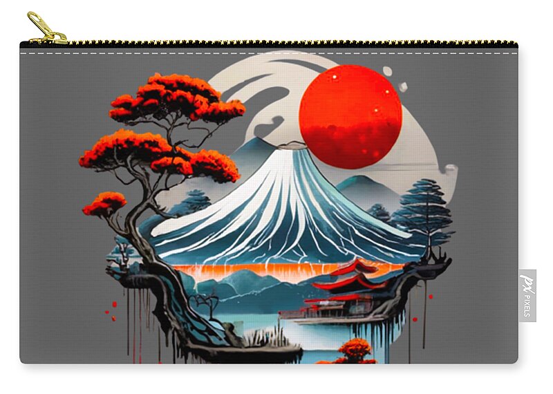 Mount Fuji Japanese Landscape - Zip Pouch