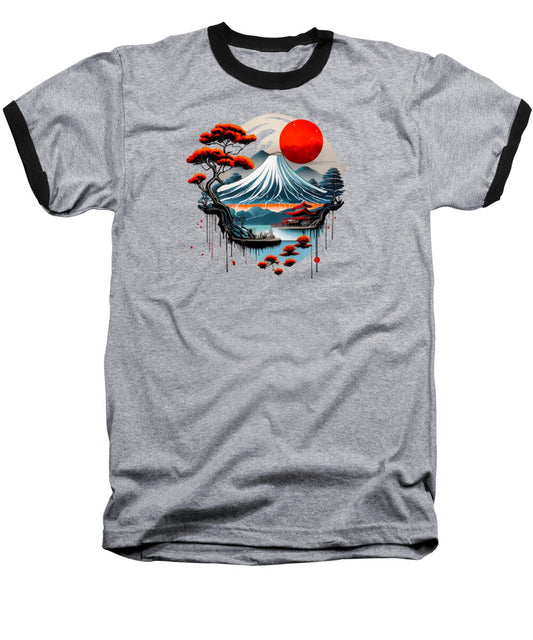Mount Fuji Japanese Landscape - Baseball T-Shirt