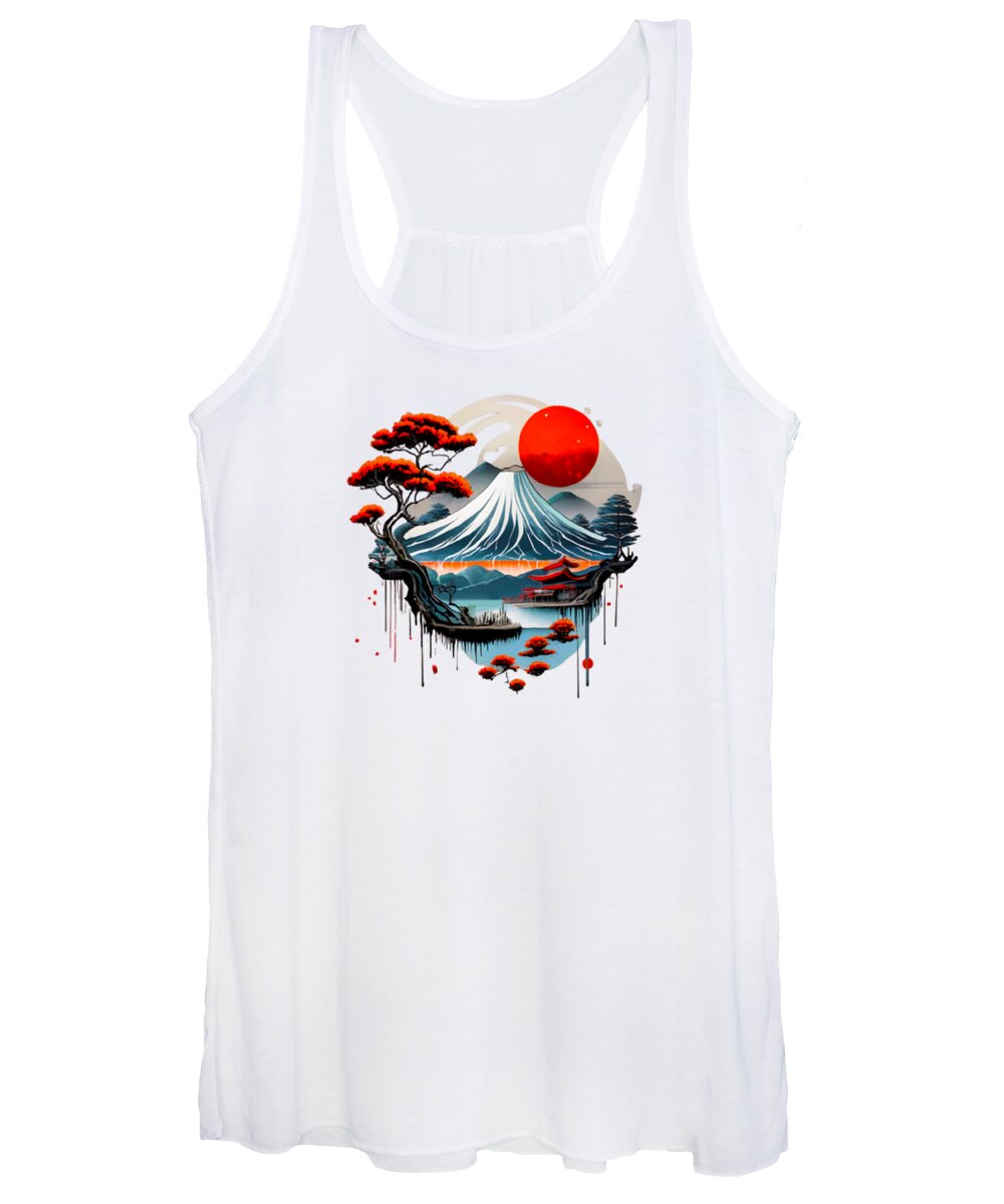 Mount Fuji Japanese Landscape - Women's Tank Top