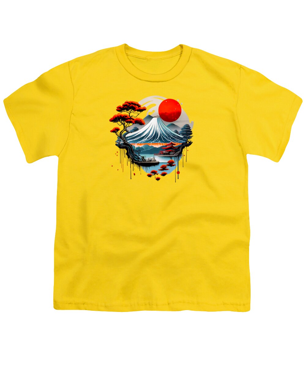 Mount Fuji Japanese Landscape - Youth T-Shirt