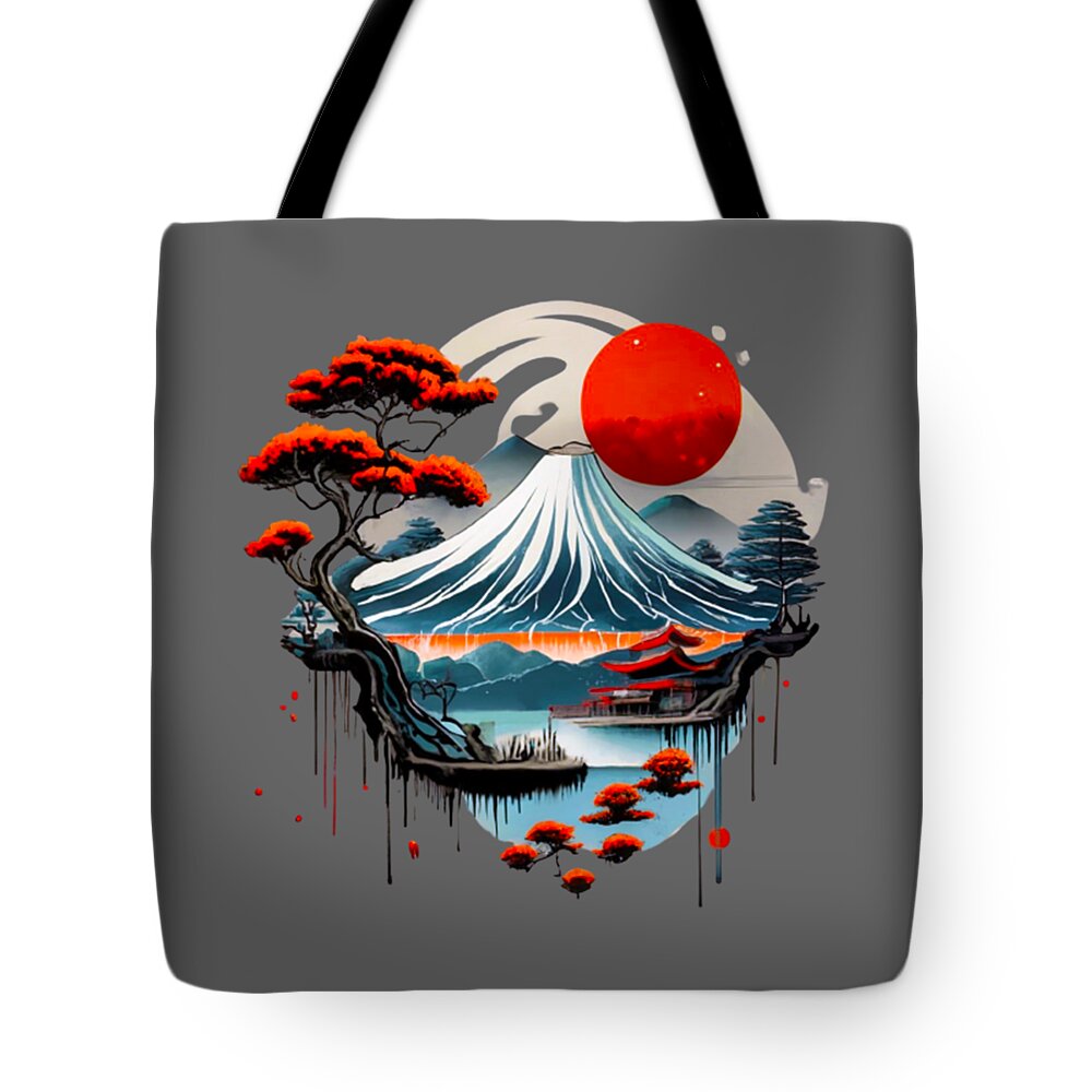 Mount Fuji Japanese Landscape - Tote Bag