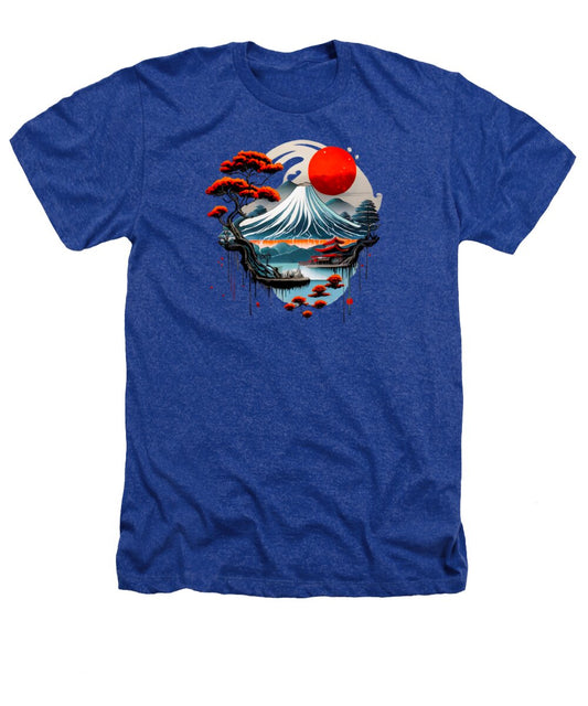Mount Fuji Japanese Landscape - Heathers T-Shirt