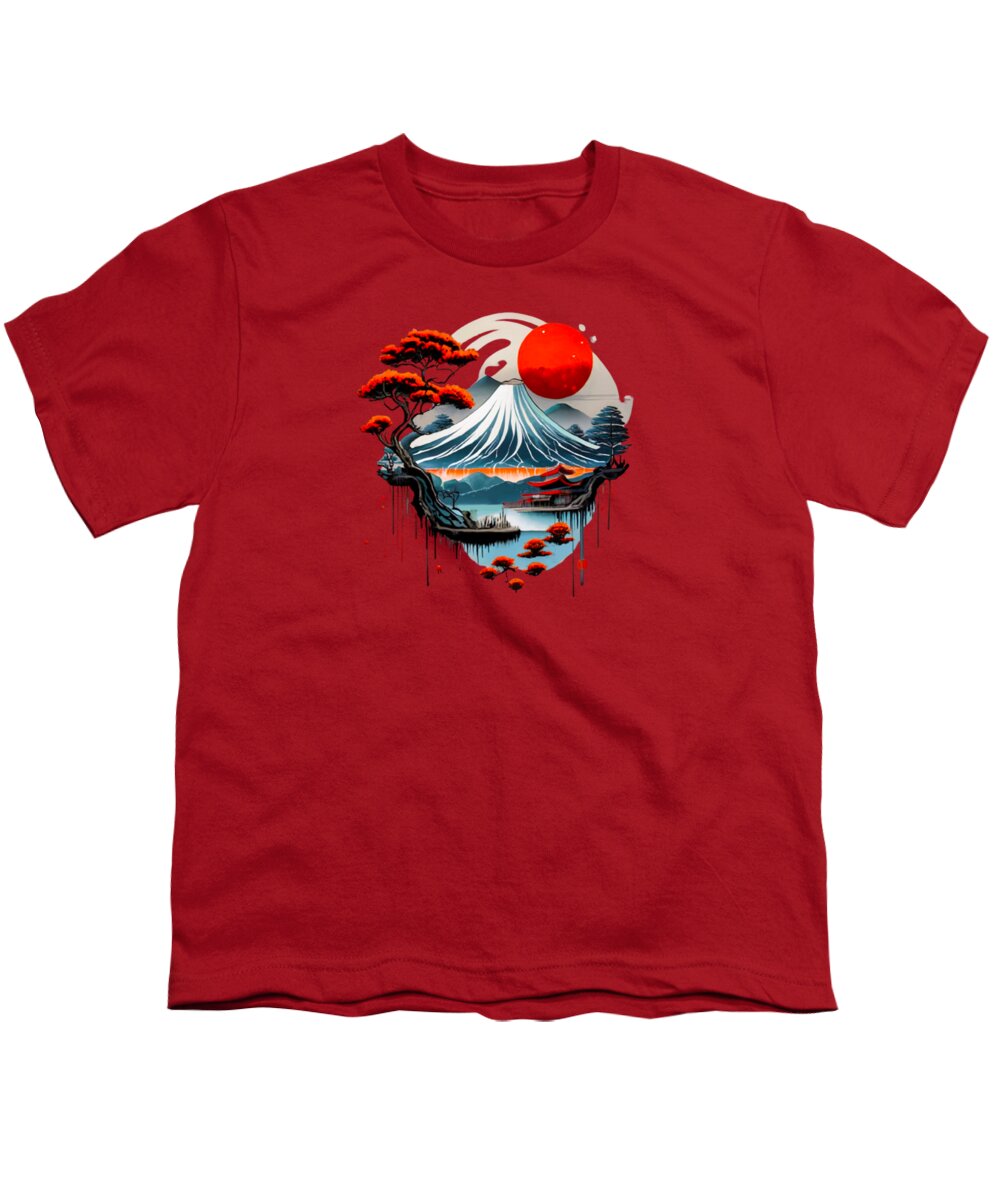 Mount Fuji Japanese Landscape - Youth T-Shirt