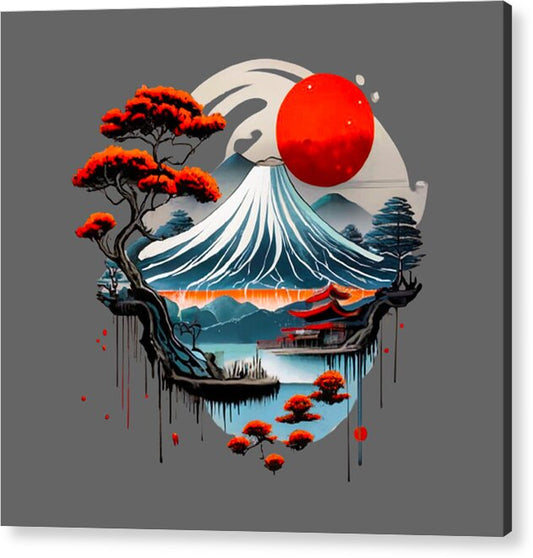 Mount Fuji Japanese Landscape - Acrylic Print