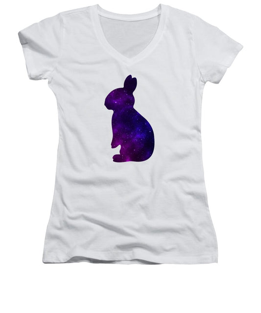 My Bunny Valentine Cute Rabbit - Women's V-Neck