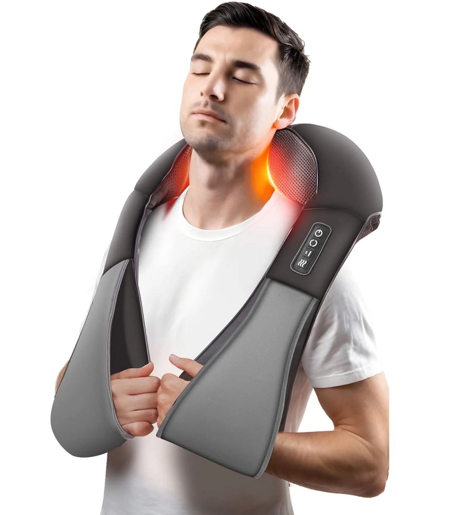 Neck Back Massager with Heat, 4D Shiatsu Shoulder Massager for Pain Relief, Gifts for Mom Dad