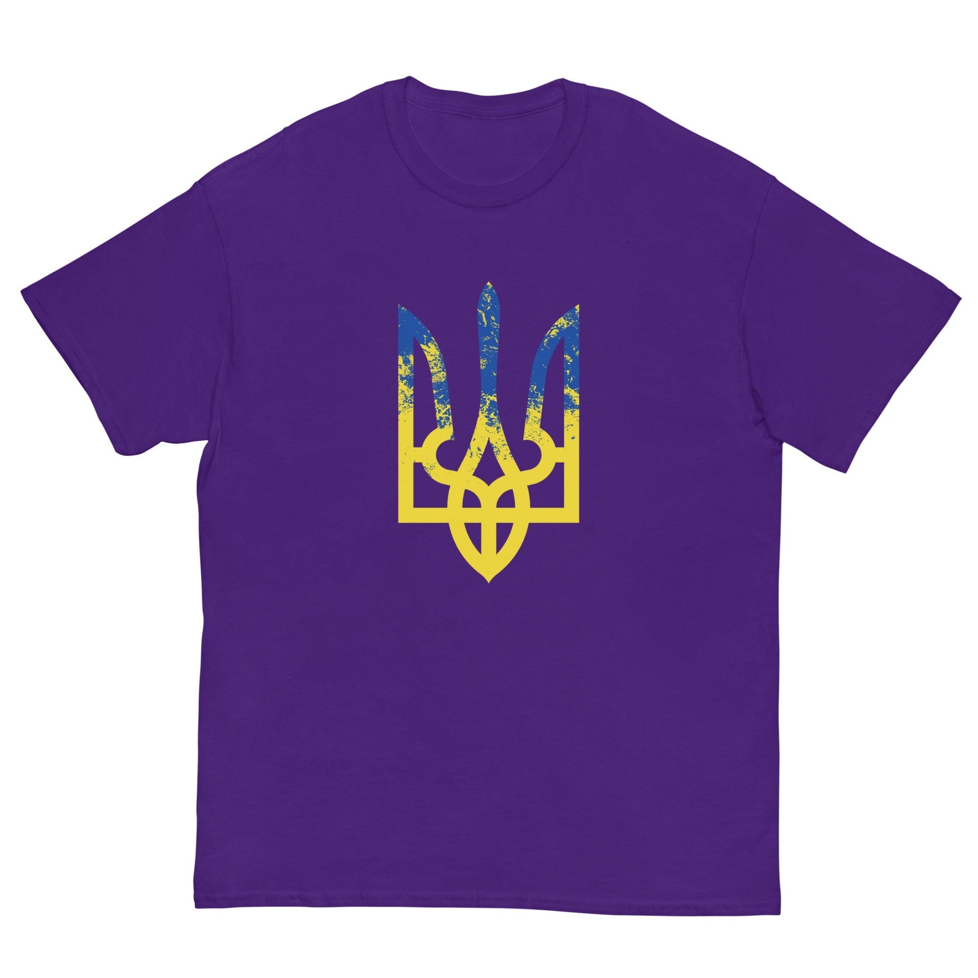 No War In Ukraine Тризуб T-shirt Purple / S