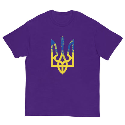 No War In Ukraine Тризуб T-shirt Purple / S