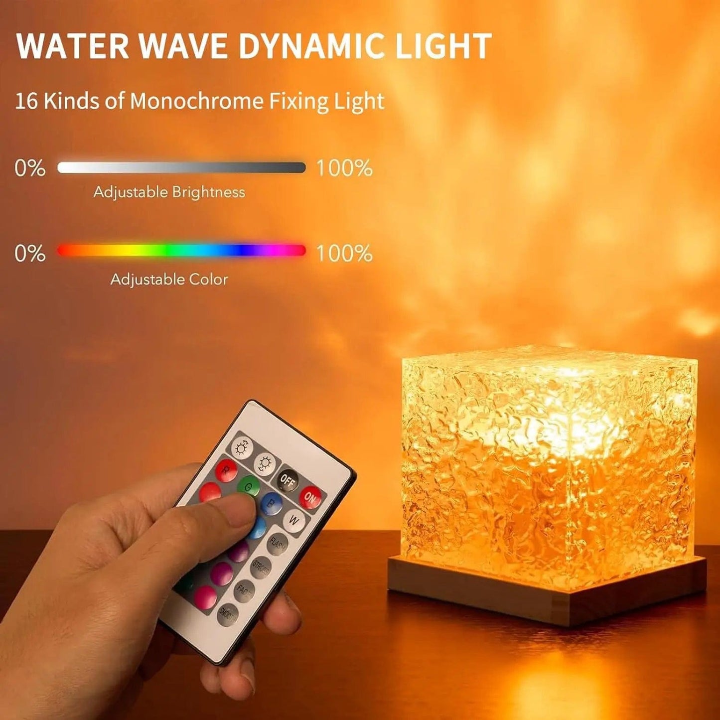 Northern Lights Cube Lamp Ocean Wave Lamp Water Projector Light