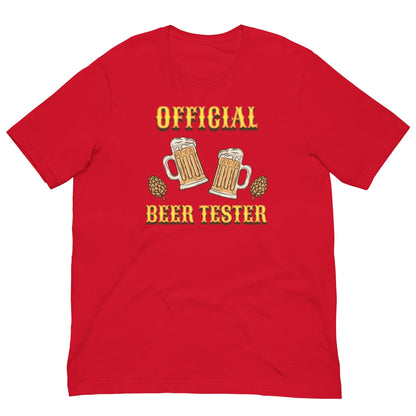 Official Beer tester T-shirt Red / XS