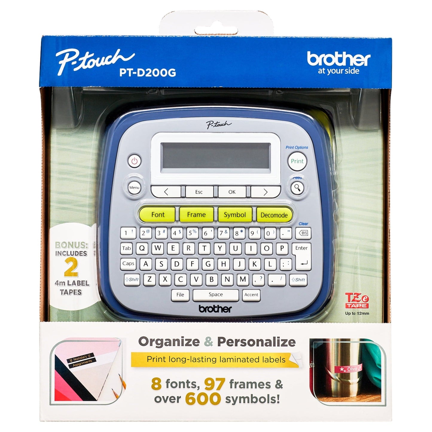 P-Touch PT-D200G Home & Office Label Maker, New & Easy to Use