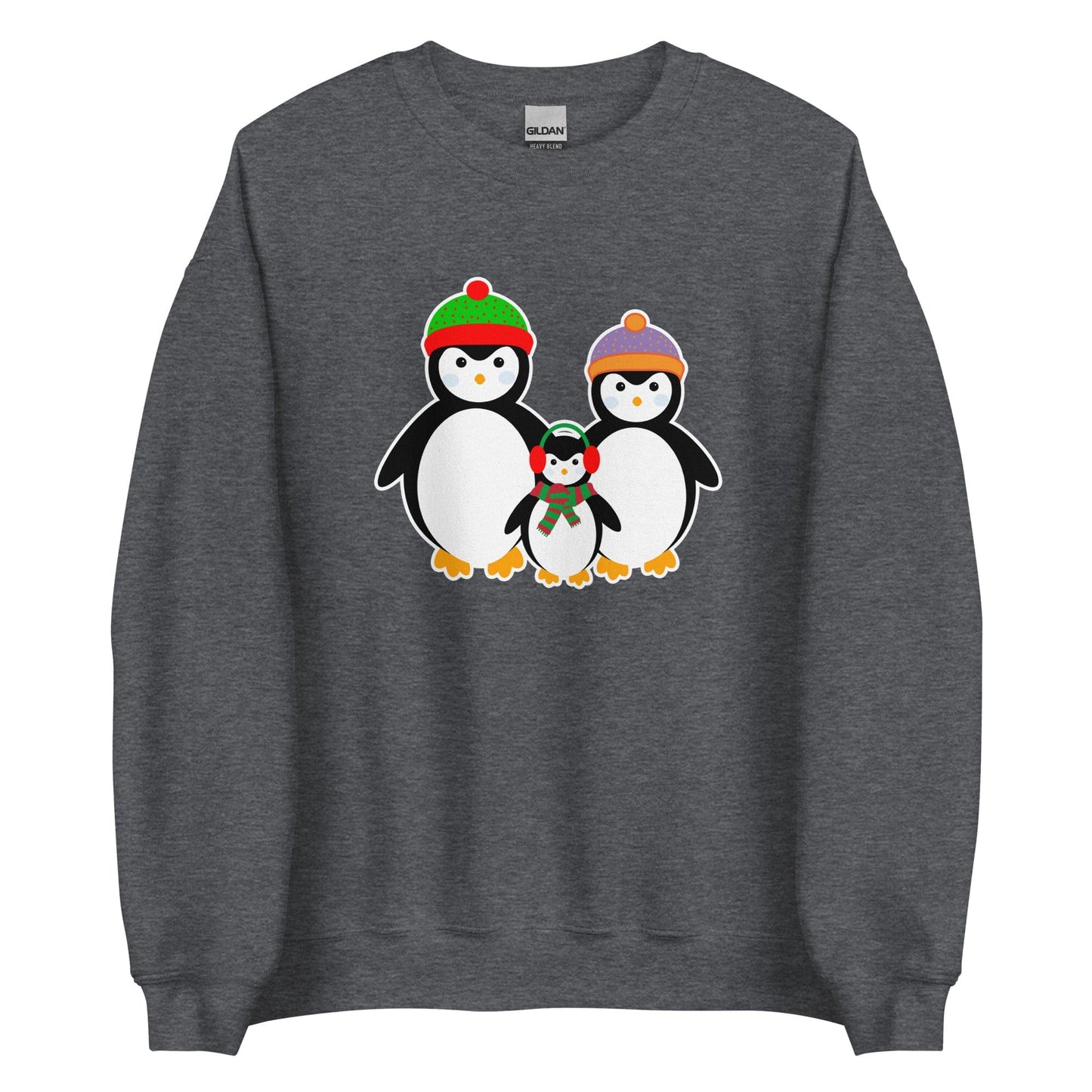 Penguin Family Sweatshirt Dark Heather / S