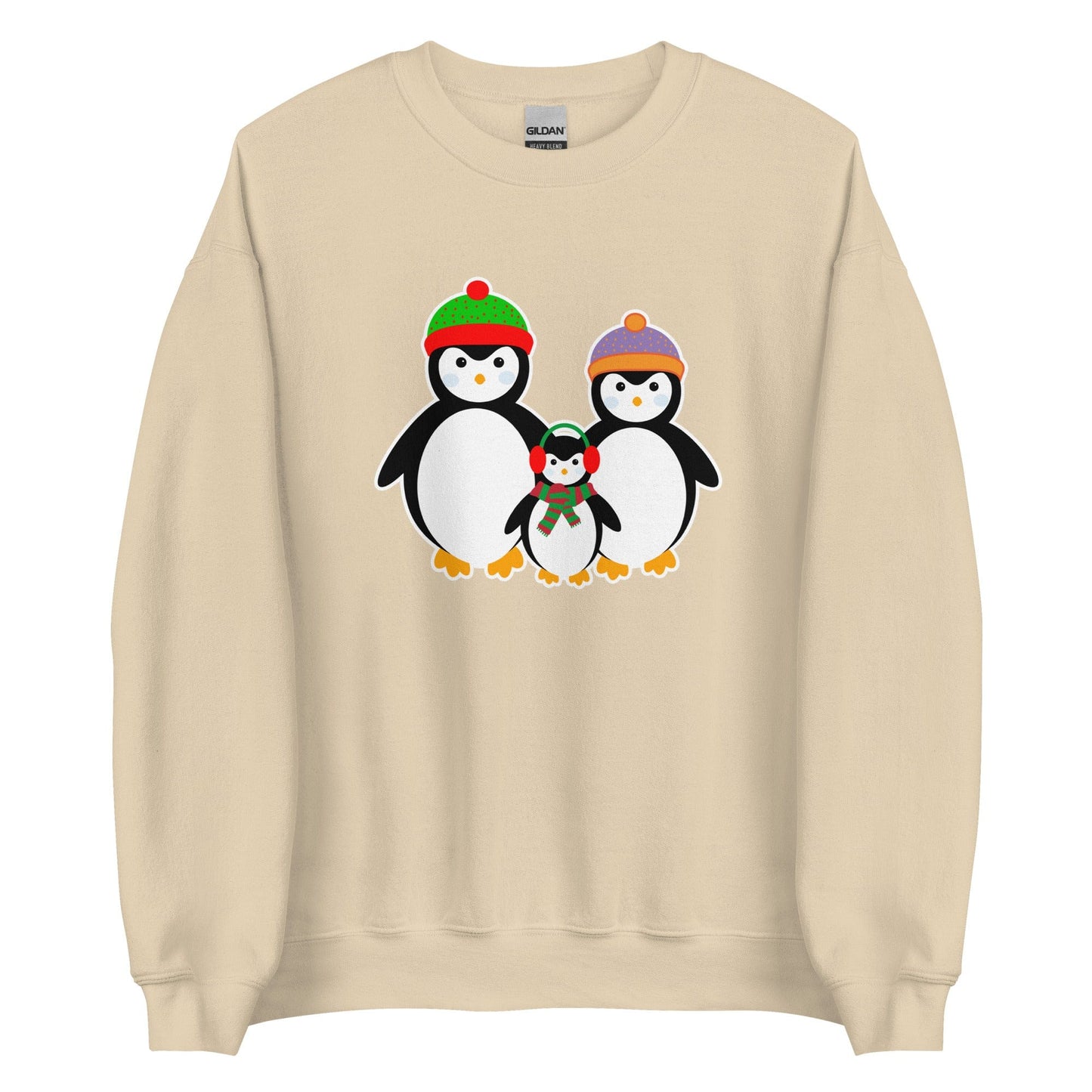 Penguin Family Sweatshirt Sand / S