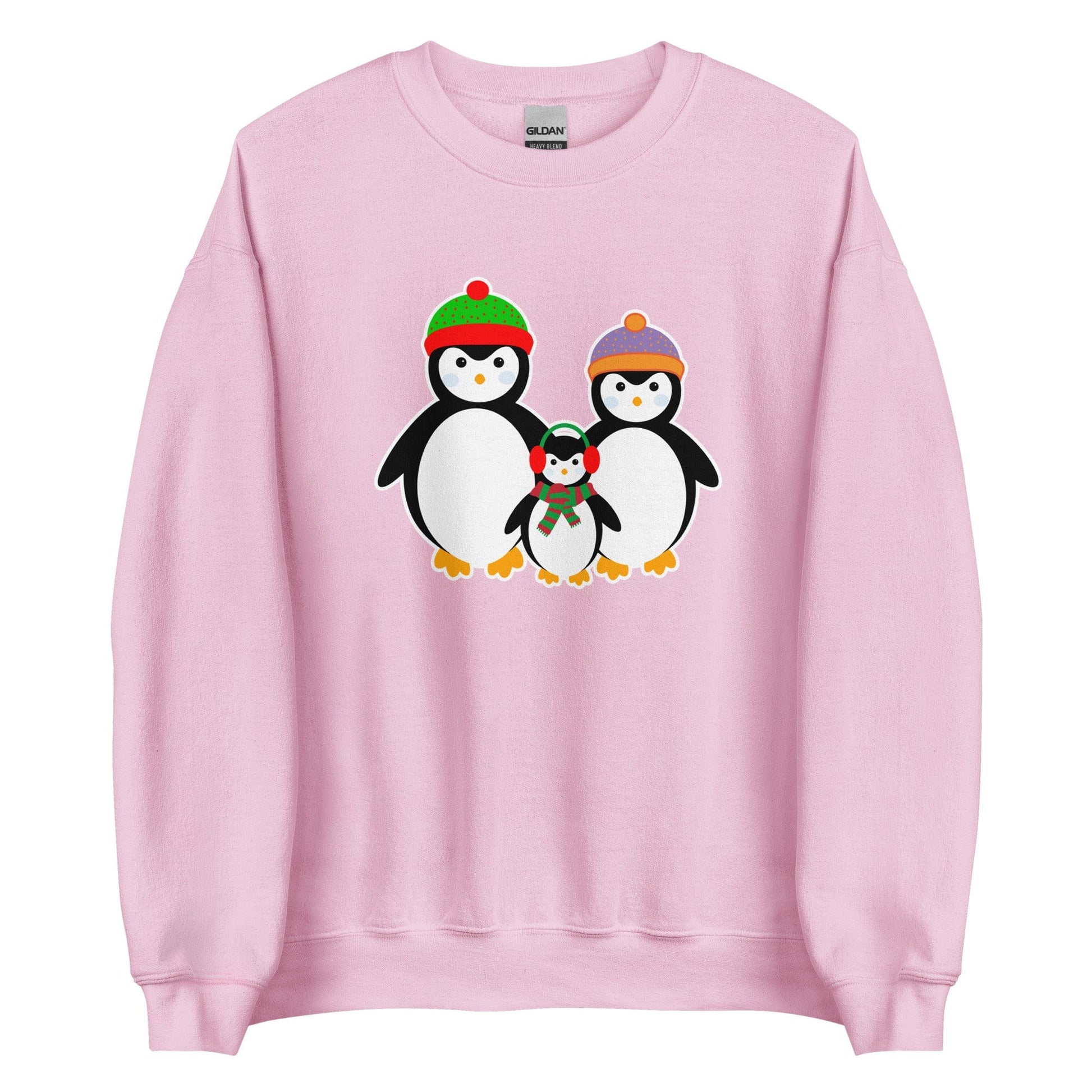 Penguin Family Sweatshirt Light Pink / S