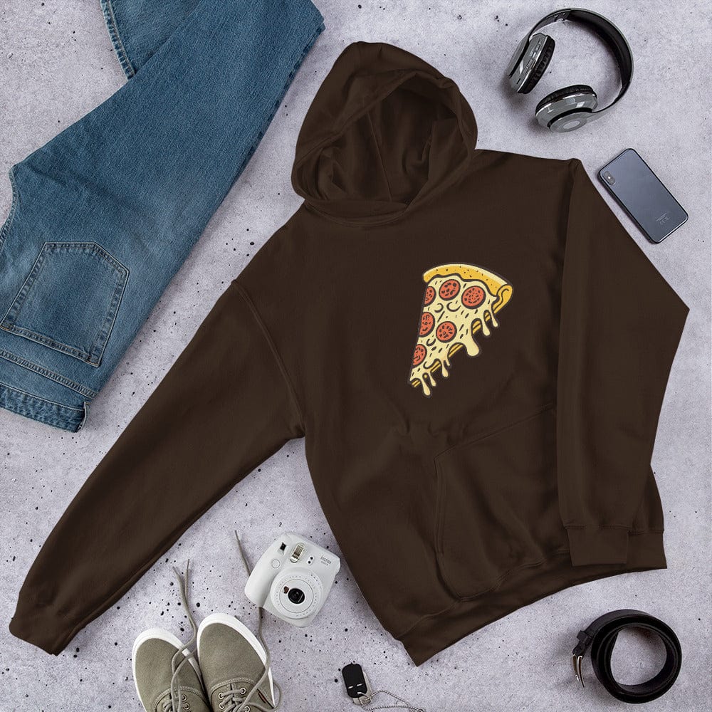 Pepperoni Pizza Unisex Hoodie Dark Chocolate / S