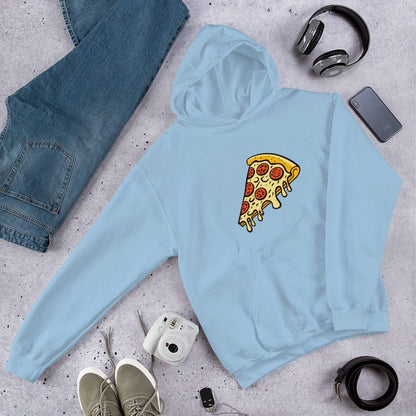 Pepperoni Pizza Unisex Hoodie Light Blue / S