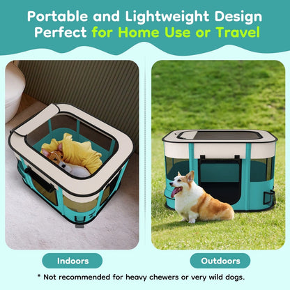 Pet Playpen, Foldable Portable Dog-Cat Plaype 32" X 23" X 21"