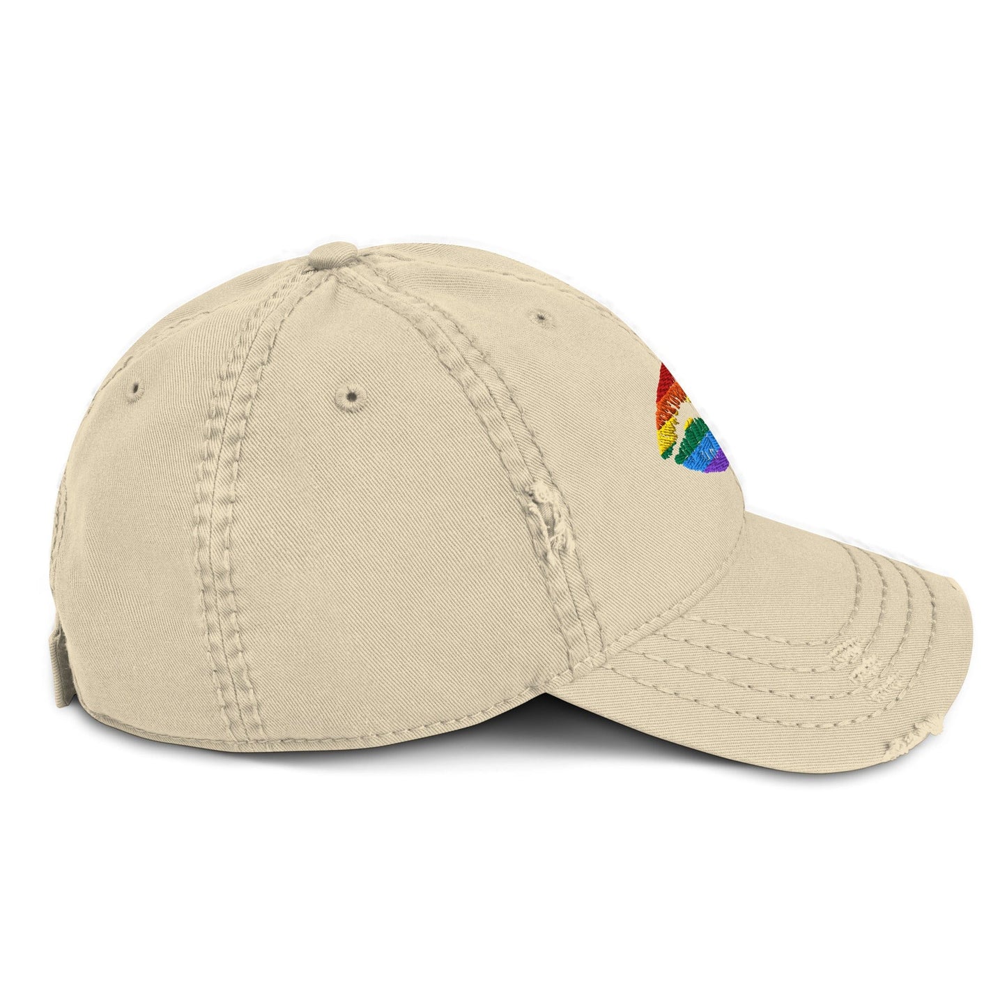 Pride Flag Colors Lips LGBTQ+ Pride Embroidered Hat