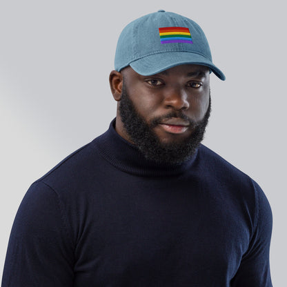 Pride Flag Embroidered Denim Hats