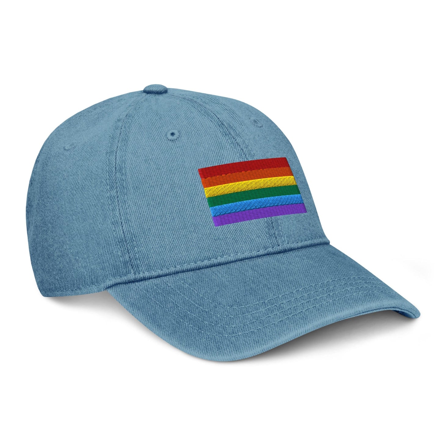 Pride Flag Embroidered Denim Hats