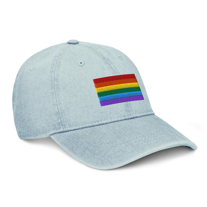 Pride Flag Embroidered Denim Hats