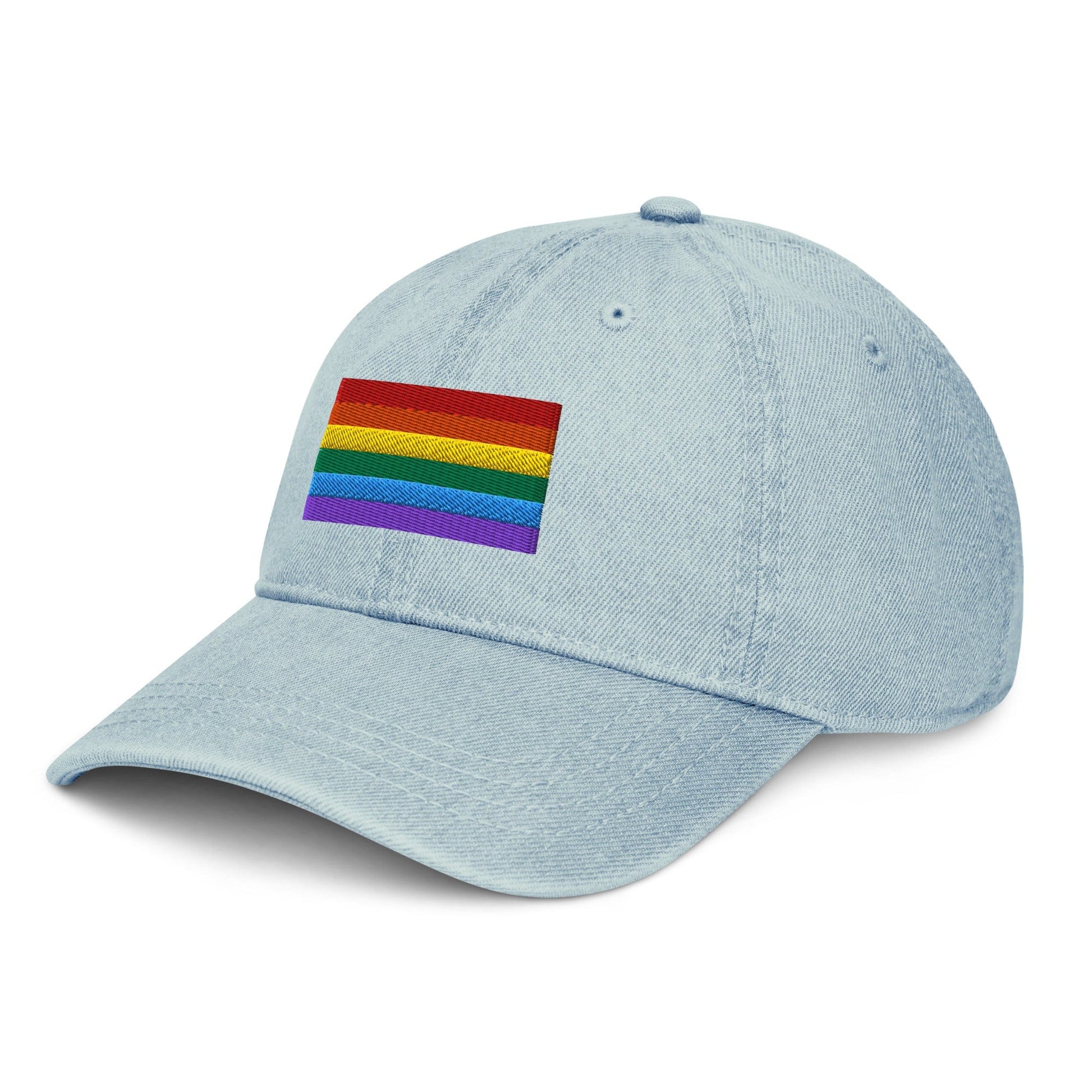 Pride Flag Embroidered Denim Hats