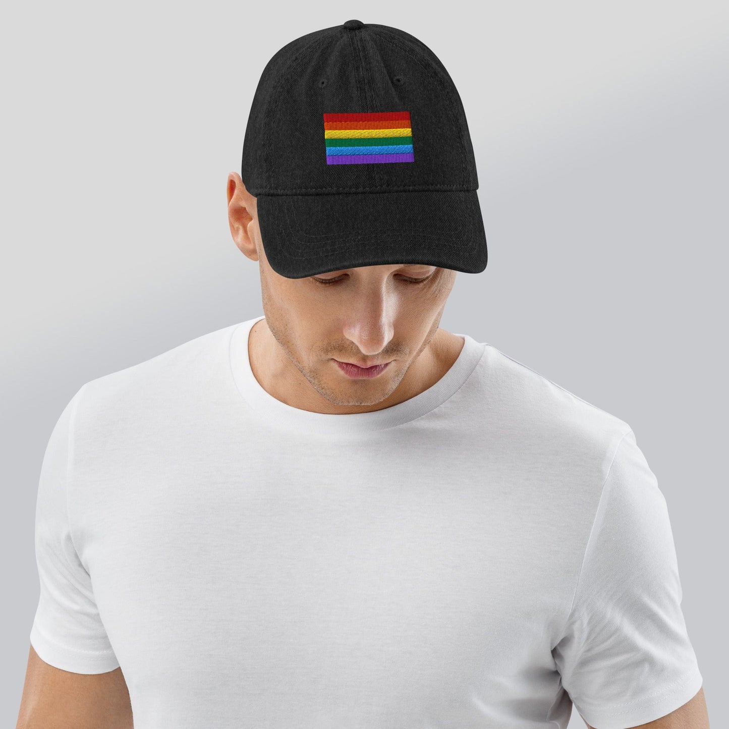 Pride Flag Embroidered Denim Hats