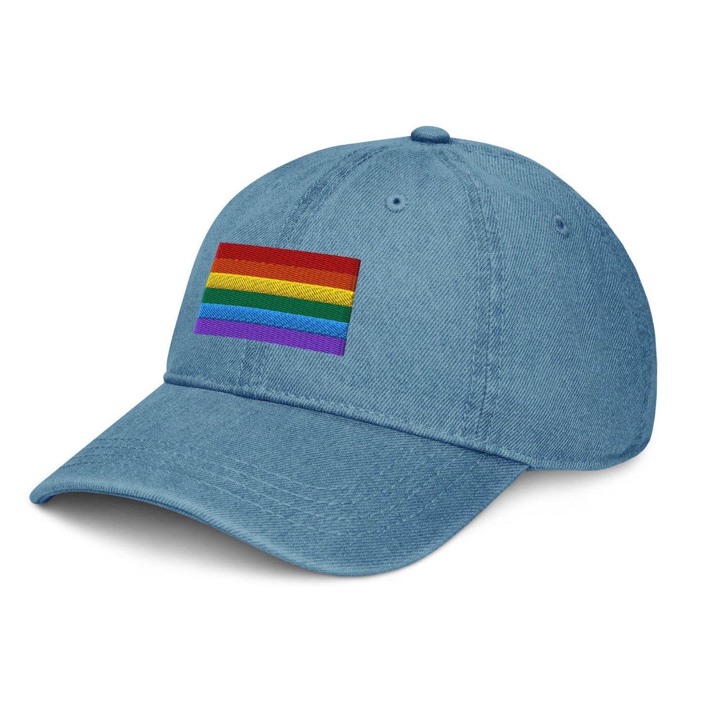 Pride Flag Embroidered Denim Hats