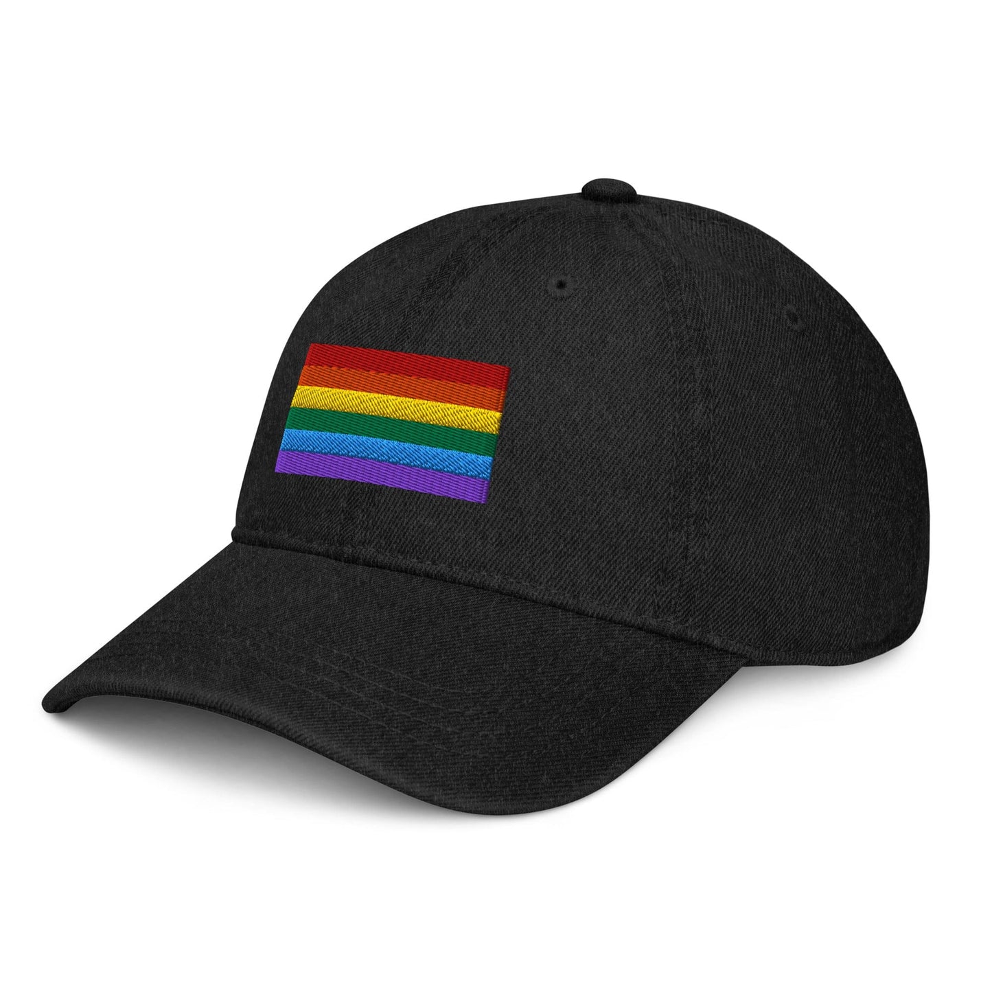 Pride Flag Embroidered Denim Hats