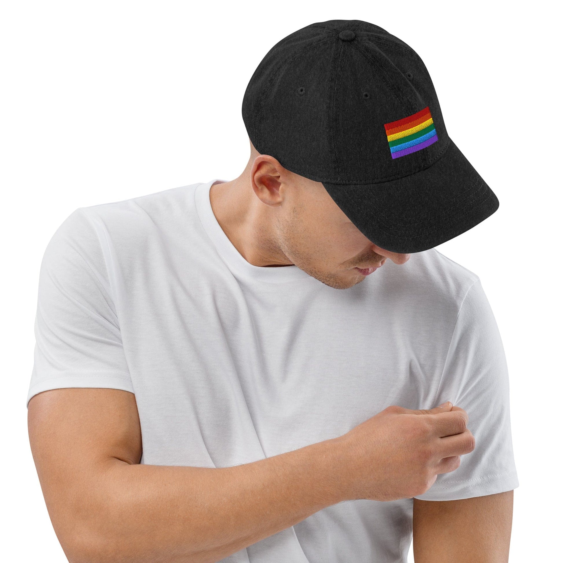 Pride Flag Embroidered Denim Hats