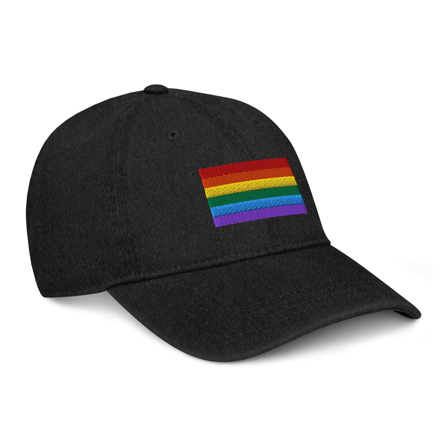 Pride Flag Embroidered Denim Hats