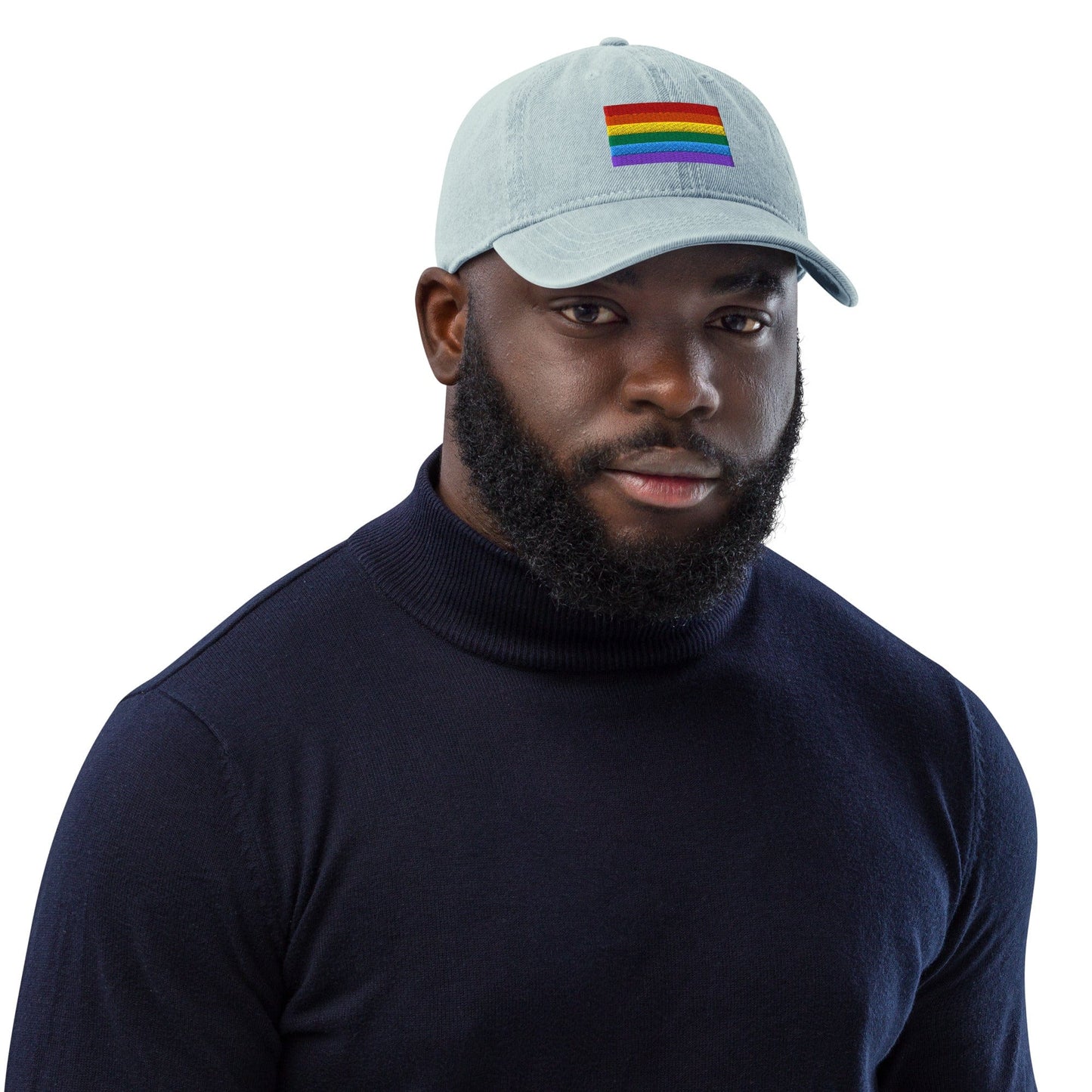 Pride Flag Embroidered Denim Hats