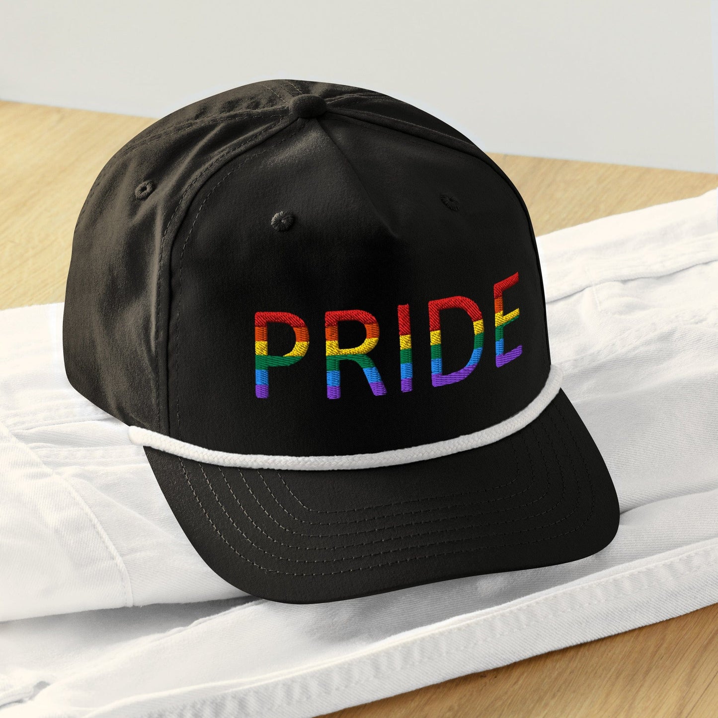 Pride flag Embroidered Golf rope Cap